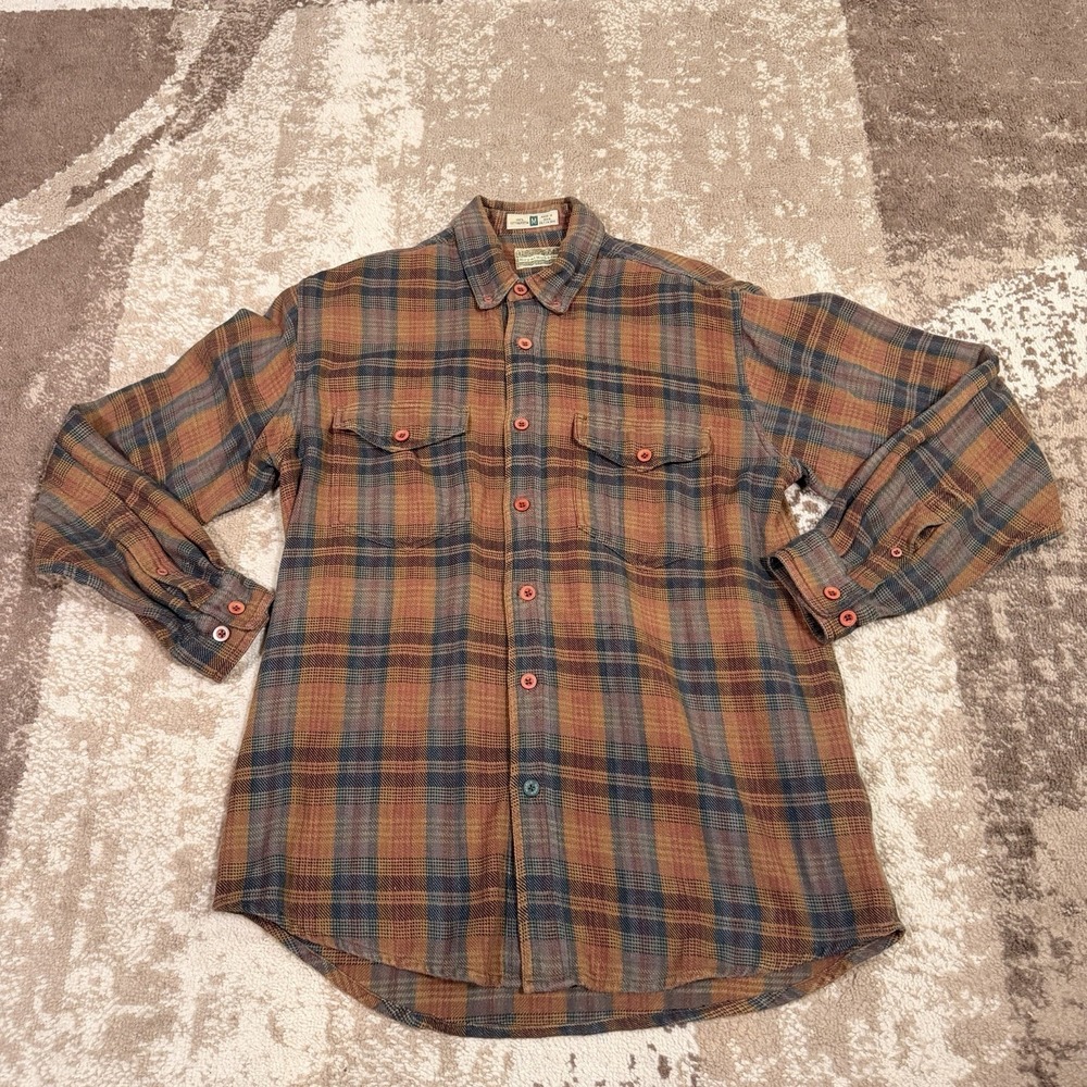 Vintage Royal Robbins Shirt‎ Flannel Mens Medium Plaid Hiking Button Up